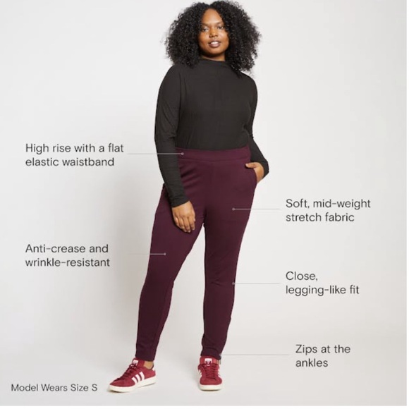 Universal Standard Moro Pocket Signature Ponte Pants Navy Blue Small Size 14 16 - Picture 4 of 9